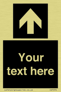 IV7076: Custom Directional signage black arrow up