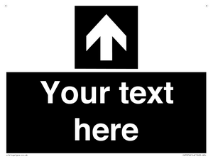 IV7076: Custom Directional signage black arrow up