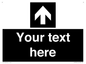 IV7076: Custom Directional signage black arrow up