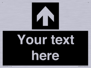 IV7076: Custom Directional signage black arrow up