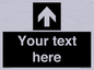 IV7076: Custom Directional signage black arrow up