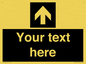 IV7076: Custom Directional signage black arrow up