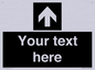 IV7076: Custom Directional signage black arrow up