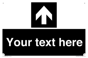 IV7076: Custom Directional signage black arrow up