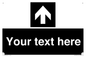 IV7076: Custom Directional signage black arrow up