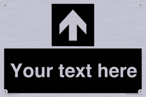 IV7076: Custom Directional signage black arrow up