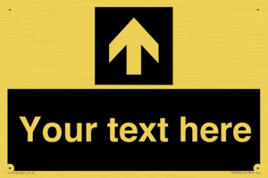 IV7076: Custom Directional signage black arrow up