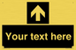 IV7076: Custom Directional signage black arrow up