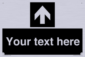 IV7076: Custom Directional signage black arrow up
