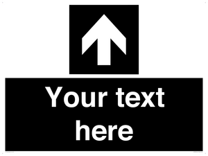 IV7076: Custom Directional signage black arrow up