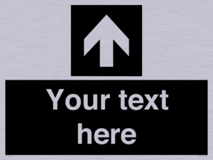 IV7076: Custom Directional signage black arrow up