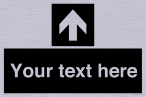 IV7076: Custom Directional signage black arrow up