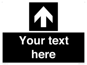 IV7076: Custom Directional signage black arrow up
