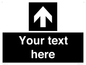 IV7076: Custom Directional signage black arrow up