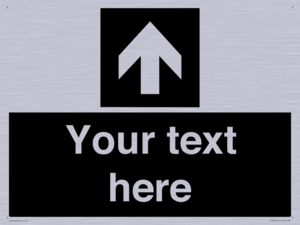 IV7076: Custom Directional signage black arrow up