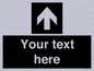 IV7076: Custom Directional signage black arrow up
