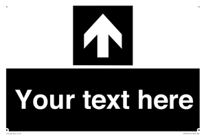 IV7076: Custom Directional signage black arrow up
