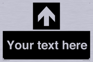 IV7076: Custom Directional signage black arrow up