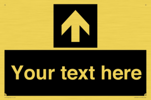 IV7076: Custom Directional signage black arrow up