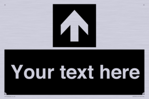 IV7076: Custom Directional signage black arrow up