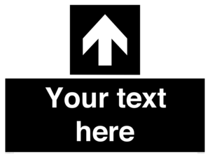 IV7076: Custom Directional signage black arrow up