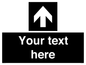 IV7076: Custom Directional signage black arrow up