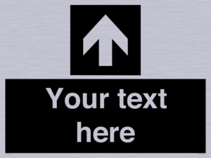 IV7076: Custom Directional signage black arrow up