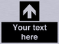 IV7076: Custom Directional signage black arrow up