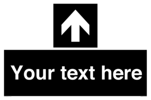 IV7076: Custom Directional signage black arrow up