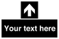 IV7076: Custom Directional signage black arrow up