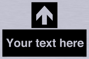 IV7076: Custom Directional signage black arrow up