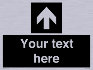 IV7076: Custom Directional signage black arrow up
