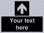 IV7076: Custom Directional signage black arrow up
