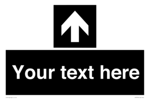 IV7076: Custom Directional signage black arrow up