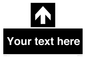 IV7076: Custom Directional signage black arrow up