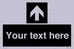 IV7076: Custom Directional signage black arrow up