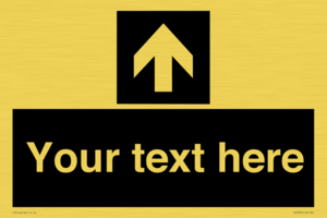 IV7076: Custom Directional signage black arrow up