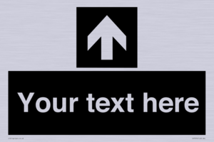 IV7076: Custom Directional signage black arrow up