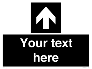 IV7076: Custom Directional signage black arrow up