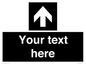 IV7076: Custom Directional signage black arrow up