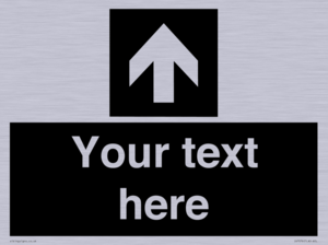 IV7076: Custom Directional signage black arrow up