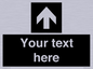 IV7076: Custom Directional signage black arrow up