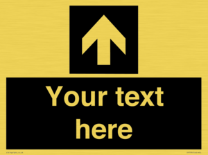 IV7076: Custom Directional signage black arrow up