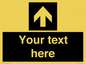IV7076: Custom Directional signage black arrow up