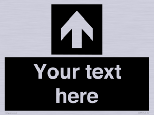 IV7076: Custom Directional signage black arrow up