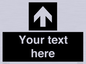 IV7076: Custom Directional signage black arrow up