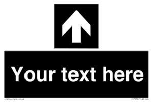 IV7076: Custom Directional signage black arrow up