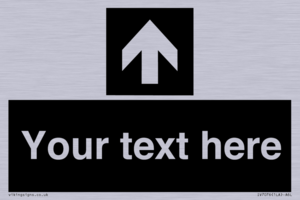 IV7076: Custom Directional signage black arrow up