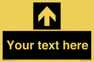 IV7076: Custom Directional signage black arrow up