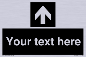 IV7076: Custom Directional signage black arrow up